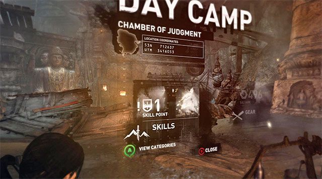Niezależnie od tego w jaki sposób uzbierałeś wymaganą liczbę punktów do awansu na wyższy poziom doświadczenia musisz za każdym razem powrócić do dowolnego spośród odkrytych obozowisk i następnie wybrać pierwszą zakładkę z listy - Odblokowywanie umiejętności | Umiejętności w Tomb Raider - Tomb Raider - poradnik do gry