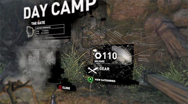 Po zebraniu większej ilości surowców możesz udać się do dowolnego obozowiska i wybrać z niego ostatnią zakładkę, przystępując do zakupów - Zdobywanie surowców | Wyposażenie Lary w Tomb Raider - Tomb Raider - poradnik do gry