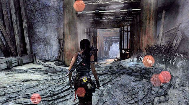 Po zlikwidowaniu pierwszej grupy strażników wznów przemarsz, przy czym pamiętaj o tym żeby przez cały czas rozglądać się za skrzynkami z amunicją, bo za kilka minut zapasy te bardzo ci się przydadzą - Zbadaj klasztor w poszukiwaniu Sam | 24 - Powrót | Solucja Tomb Raider - Tomb Raider - poradnik do gry