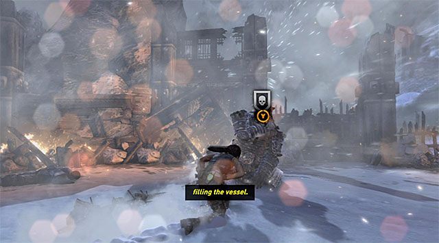 Walcz do momentu, w którym nad głową bossa pojawi się dobrze znana ci ikona - Przyczyń się do zakończenia burz dzięki przerwaniu rytuału wstąpienia | 24 - Powrót - Tomb Raider - poradnik do gry