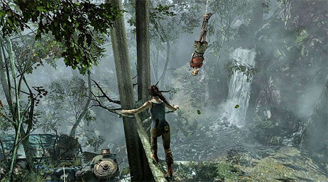 Zlokalizuj skalną półkę sąsiadującą z bunkrem - Zdobądź pożywienie; Znajdź broń do polowania na jelenie | 4 - Kobieta kontra dzicz - Tomb Raider - poradnik do gry