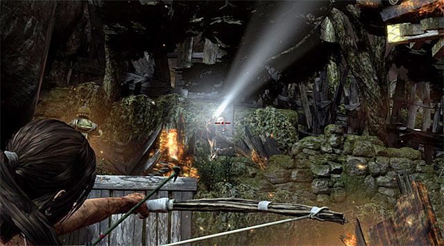 Możesz już wyruszyć dalej, wykonując po drodze mało wymagający skok - Broń się przed mieszkańcami wyspy | 7 - Spotkanie na górze | Solucja Tomb Raider - Tomb Raider - poradnik do gry