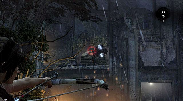 Nie przechodź jeszcze do głównej części obozowiska - Przedostań się do bunkra | 8 - Wołanie o pomoc | Solucja Tomb Raider - Tomb Raider - poradnik do gry
