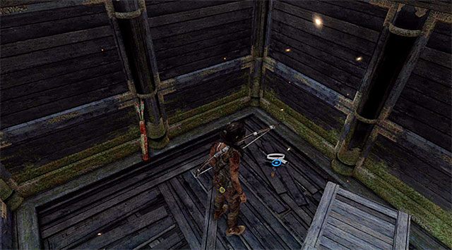 Po przedostaniu się na górną półkę skręć w lewo i wejdź do chatki - Geoskrzynki | Sekrety - Mountain Temple (Górska świątynia) | Sekrety Tomb Raider - Tomb Raider - poradnik do gry