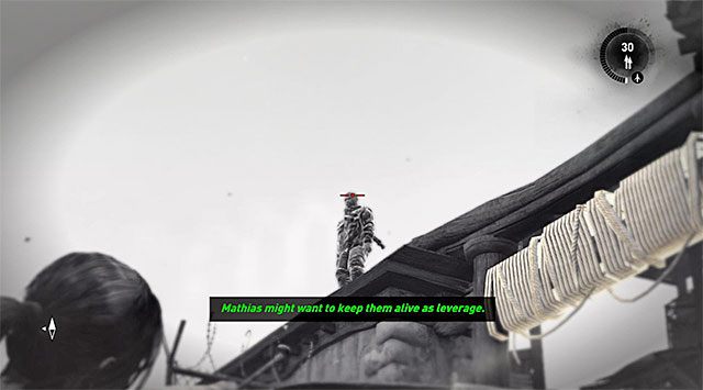 Tuż po wydostaniu się z tunelu schowaj się za najbliższą zasłoną, a to dlatego, że w okolicy przebywa trzech bandytów - Zbadaj śmigłowiec ratunkowy w poszukiwaniu zapasów medycznych | 13 - Otwarte rany - Tomb Raider - poradnik do gry