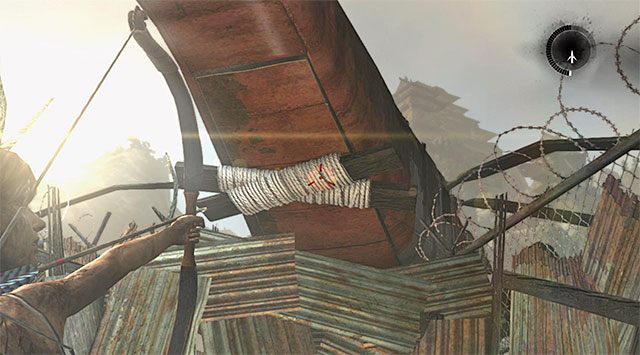 W drodze do śmigłowca czeka Cię spotkanie z jeszcze jednym przeciwnikiem i z uwagi na brak dostępnych zasłon warto użyć broni palnej żeby szybko się z nim rozprawić - Zbadaj śmigłowiec ratunkowy w poszukiwaniu zapasów medycznych | 13 - Otwarte rany - Tomb Raider - poradnik do gry