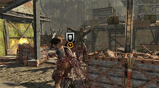 Jeśli dany przeciwnik zdołał przedostać się na okupowaną przez Ciebie platformę to musisz skupić się na jego jak najszybszej eliminacji - Zinfiltruj pałac | 14 - Autostrada do piekła, 15 - Wybawczyni | Tomb Raider - Tomb Raider - poradnik do gry