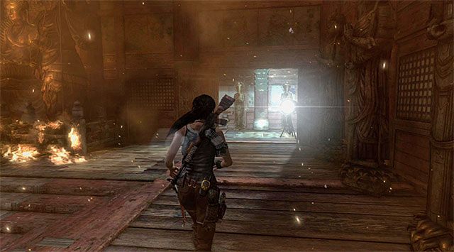 Zadanie to nie jest na szczęście zbyt trudne - Przetrwaj zasadzkę; Ucieknij z płonącej sali | 17 - Prosto w ogień | Tomb Raider - Tomb Raider - poradnik do gry