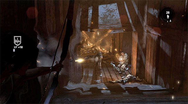 Przystąp do przemierzania liniowych korytarzy - Przebij się do wyjścia z pałacu | 17 - Prosto w ogień | Solucja Tomb Raider - Tomb Raider - poradnik do gry