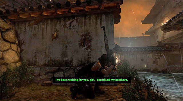 Zbadaj ciała wszystkich pokonanych wrogów i wyrusz na południowy-zachód - Przebij się do wyjścia z pałacu | 17 - Prosto w ogień | Solucja Tomb Raider - Tomb Raider - poradnik do gry