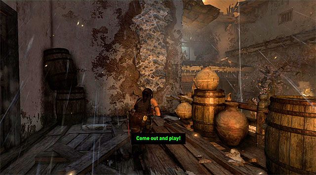 Następne w kolejności są prawy murek i ponownie środkowy murek - Przebij się do wyjścia z pałacu | 17 - Prosto w ogień | Solucja Tomb Raider - Tomb Raider - poradnik do gry