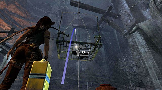 Z kanistrem przejdź w okolice obozowiska i wejdź do trybu celowania - Studnia Łez | Opcjonalne grobowce - Shantytown i Summit Forest | Tomb Raider - Tomb Raider - poradnik do gry