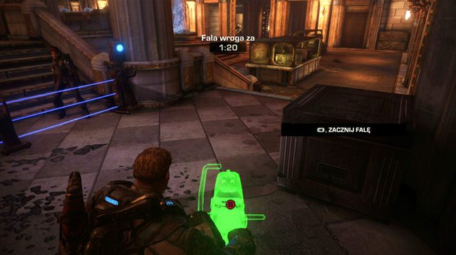 Po przerywniku, przed sobą zobaczysz dwie sztuki wartowników - Hala główna - Muzeum chwały wojskowej - Gears of War: Judgment - poradnik do gry