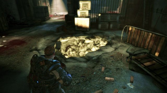 Teraz zajrzyj do dużego pomieszczenia po prawej stronie - Archiwa - Muzeum chwały wojskowej - Gears of War: Judgment - poradnik do gry