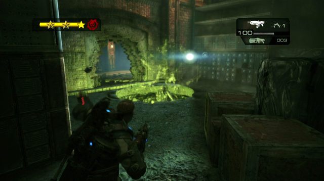 W dużym pomieszczeniu archiwalnym zostaniesz zaatakowany przez kolejne stonogi oraz Tickery oraz eksplodujące Parszywce - Archiwa - Muzeum chwały wojskowej - Gears of War: Judgment - poradnik do gry