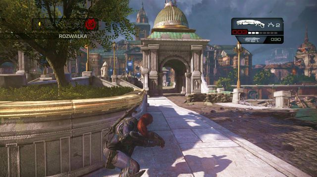 Przejdź do drzwi i zejdź po schodach z lewej strony - Most Enfielda - Akademia Wojskowa Halvo Bay - Gears of War: Judgment - poradnik do gry