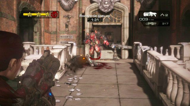 Kiedy oczyścisz dziedziniec (musisz mieć minimum 1min - Dziedziniec - Akademia Wojskowa Halvo Bay - Gears of War: Judgment - poradnik do gry