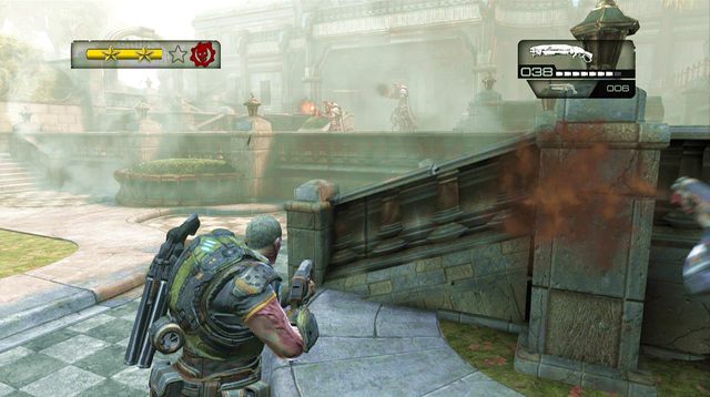 Na terenie posiadłości zostaniesz zaatakowany przez Trupiarzy - Park Amador - Seahorse Hills - Gears of War: Judgment - poradnik do gry