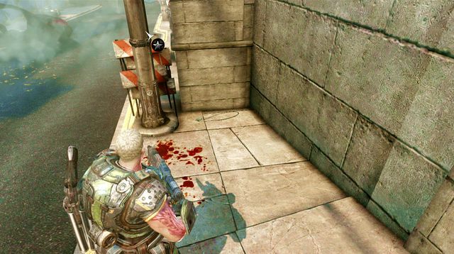 W miejscu, którym można zakończyć tą sekcję, przejdź dalej w górę ulicy - Willa Magadha - Seahorse Hills - Gears of War: Judgment - poradnik do gry