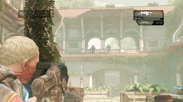 Na lewej ścianie odnajdziesz symbol odtajnionej misji - Willa Soleno - Seahorse Hills - Gears of War: Judgment - poradnik do gry