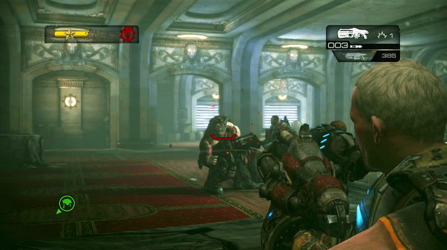 Po oczyszczeniu holu, będziesz mieć 1min 30sek, by przygotować się na następną - Posiadłość Elliotta - Seahorse Hills - Gears of War: Judgment - poradnik do gry