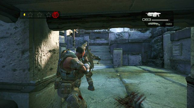 Za osłonami zaczekaj na nadchodzących większych przeciwników, takich jak Oprawcy - Forteca - Onyx Point - Gears of War: Judgment - poradnik do gry