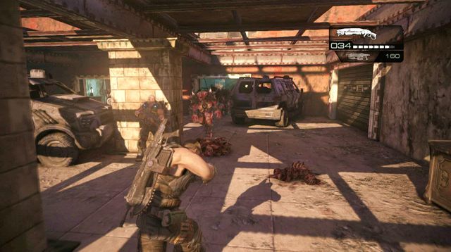 Dojdź do bramy wjazdowej po prawej stronie i ją otwórz - O krok bliżej - Pokłosie - Gears of War: Judgment - poradnik do gry