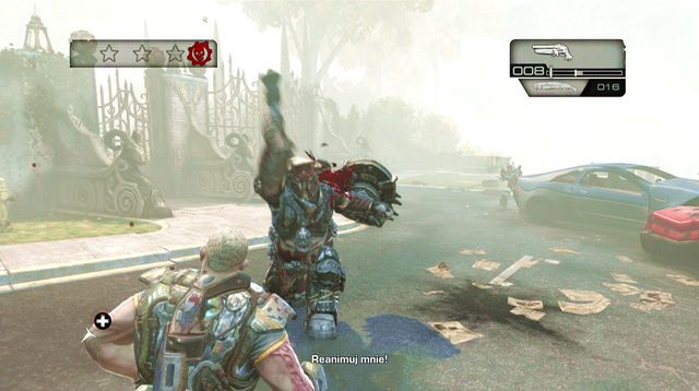 Oprawca - duży przeciwnik, który po przyjęciu kilku kul zacznie chować się za tarczą, broniącą jego front - Przeciwnicy - Gears of War: Judgment - poradnik do gry