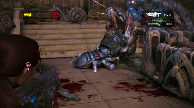 Trupiarz - przeciwnik który chroni przednią część swojego korpus odnóżami - Przeciwnicy - Gears of War: Judgment - poradnik do gry