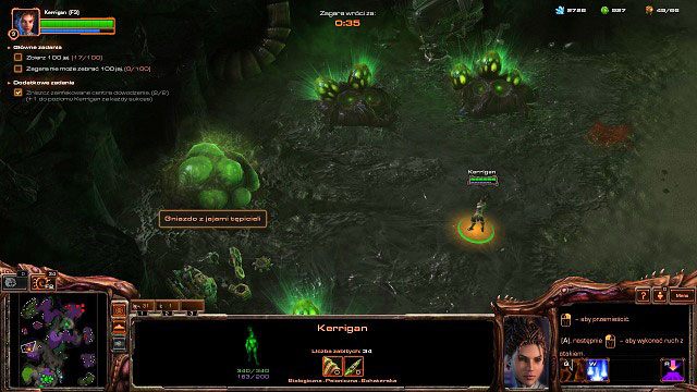 Jako, że zablokowaliśmy postępy Zagary możemy w tym momencie wypełnić zadania potrzebne do zdobycia kilku osiągnięć - Dominacja | Kampania - Char | StarCraft II Heart of the Swarm - StarCraft II: Heart of the Swarm - poradnik do gry