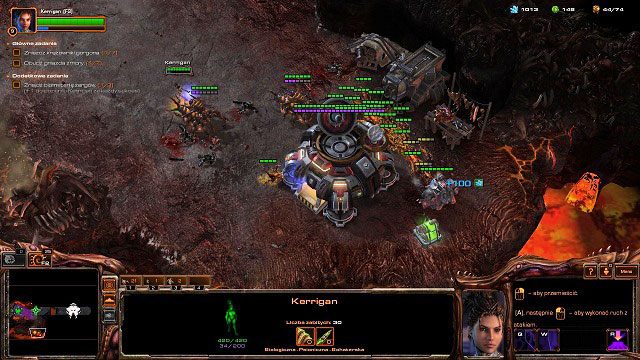 Naszym pierwszym celem będzie niewielka baza produkcyjna Dominium znajdująca się na południe od nas - Ogień na niebie | Kampania - Char | StarCraft II Heart of the Swarm - StarCraft II: Heart of the Swarm - poradnik do gry