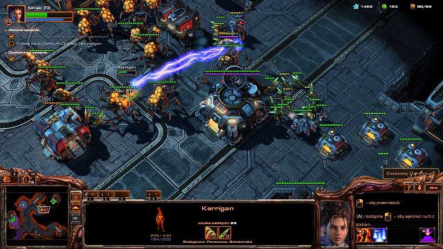 Powinniśmy zebrać przynajmniej 15-20 aberracji i około 30 zerglingów; przyda się również kilka królowych roju jako osłona przeciwlotnicza - Weterani | Kampania - Char | StarCraft II Heart of the Swarm - StarCraft II: Heart of the Swarm - poradnik do gry