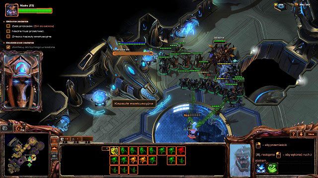 W pomieszczeniu [14] wojska protosów skupią się na zabijaniu zwierząt - Wewnętrzny wróg | Kampania - Kaldir | StarCraft II Heart of the Swarm - StarCraft II: Heart of the Swarm - poradnik do gry