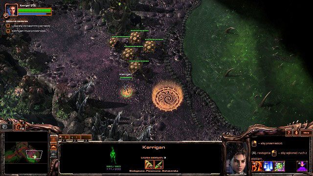 Już na samym początku misji dostaniemy pod naszą kontrolę grupę nosicieli roju - Czas próby | Kampania - Zerus | StarCraft II Heart of the Swarm - StarCraft II: Heart of the Swarm - poradnik do gry