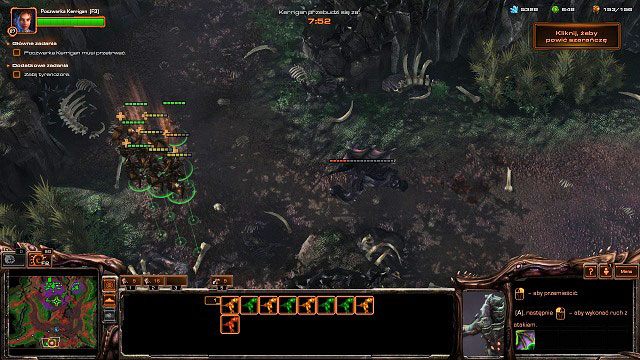 W międzyczasie możemy wysłać mutaliski na południe, aby wykonały zadanie dodatkowe [A] - Czas próby | Kampania - Zerus | StarCraft II Heart of the Swarm - StarCraft II: Heart of the Swarm - poradnik do gry