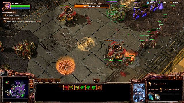 Gdy zainfekowani ponowią atak będziemy mogli uderzyć na lokacje [8] i [9] - Plaga | Kampania - stacja Skygeirr | StarCraft II Heart of the Swarm - StarCraft II: Heart of the Swarm - poradnik do gry