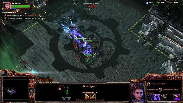 Już na samym początku misji zostaniemy zaatakowani psionicznie przez hybrydę - Ręka ciemności | Kampania - stacja Skygeirr | StarCraft II Heart of the Swarm - StarCraft II: Heart of the Swarm - poradnik do gry