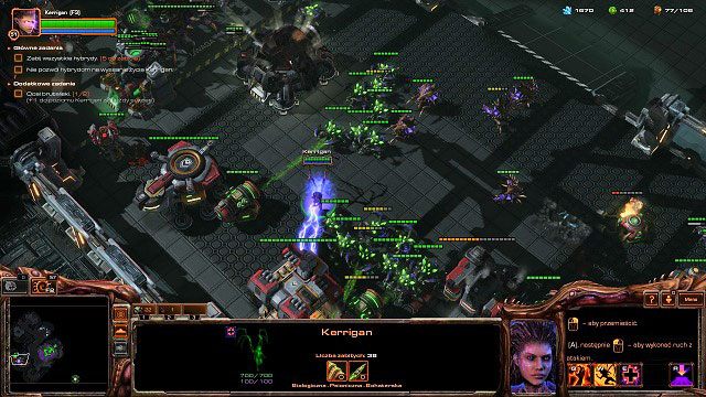 Teraz możemy cofnąć się do bazy i uzupełnić siły - Ręka ciemności | Kampania - stacja Skygeirr | StarCraft II Heart of the Swarm - StarCraft II: Heart of the Swarm - poradnik do gry