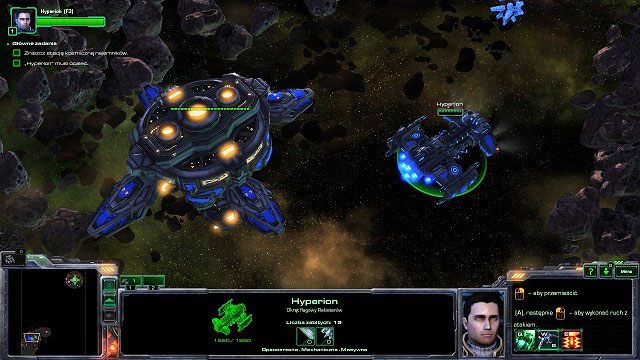 Tym razem kontrolujemy statek kosmiczny Hyperion - Z takimi przyjaciółmi... | Kampania - przestrzeń kosmiczna - StarCraft II: Heart of the Swarm - poradnik do gry
