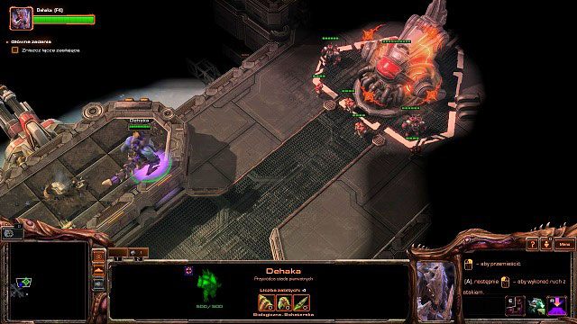 Wybór mocy specjalnych Kerrigan pozostaje taki sam jak w poprzedniej misji: wybuch kinetyczny, psioniczne przesunięcie, autonomiczne ekstraktory, leczenie, bliźniacze robotnice, efektywność oraz apokalipsa - Oblężenie | Kampania - finał | StarCraft II Heart of the Swarm - StarCraft II: Heart of the Swarm - poradnik do gry