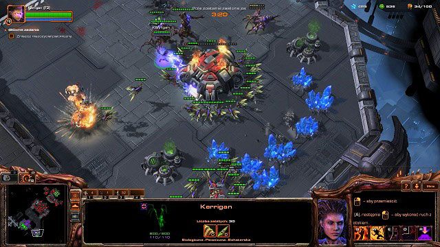 Natychmiastowo przenosimy się do [2], gdzie znajduje się baza Dominium broniąca złóż minerałów - Oblężenie | Kampania - finał | StarCraft II Heart of the Swarm - StarCraft II: Heart of the Swarm - poradnik do gry