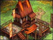 Wybieramy chatę klikając na niej, a następnie prawym przyciskiem myszy klikamy na dojo - Szkolenie jednostek | Rozgrywka | Battle Realms - Battle Realms - poradnik do gry