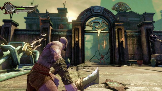 Gdy Kratos zostanie w pełni oswobodzony z łańcuchów i wyląduje na ziemi, twoim zadaniem stanie się pościg za Furią - Pogoń za Furią w God of War Wstąpienie - God of War: Ascension - poradnik do gry