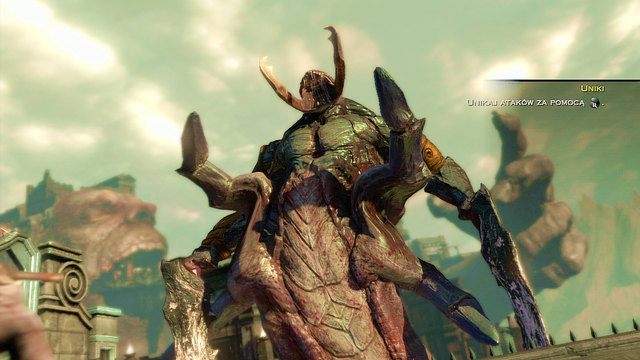 Niezadowolona z twoich poczynać Furia przyzwie do życia pierwszego bossa, rękę Hekatonchejrona - Walka z ręką Hekatonchejrona | God of War Wstąpienie - God of War: Ascension - poradnik do gry