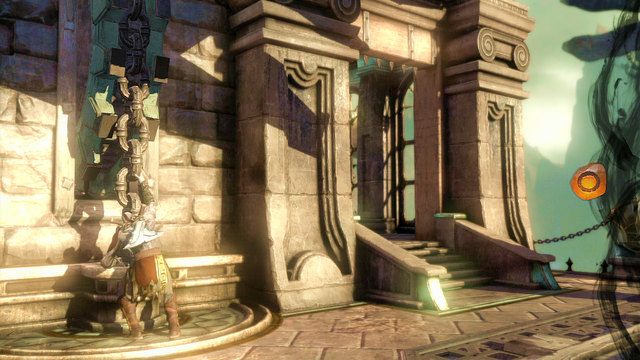 Możesz teraz udać się do odsłoniętego łańcucha i otworzyć przy jego pomocy pobliską bramę - 2 - Kanały | Opis przejścia | God of War Wstąpienie - God of War: Ascension - poradnik do gry