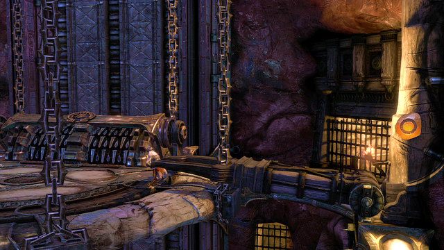 Wyjeżdżając w górę rozpraw się z kilkoma psowatymi przeciwnikami - Druga walka z ręką Hekatonchejrona | God of War Wstąpienie - God of War: Ascension - poradnik do gry