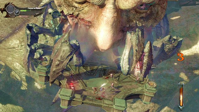 Oczyszczenie areny walki z przeciwników rozgniewa Furię, która utworzy bestię z głowy Hekatonchejrona - 4 - Hekatonchejrowie | Opis przejścia | God of War Wstąpienie - God of War: Ascension - poradnik do gry