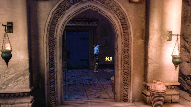 Tuż przed wejściem do wioski znajdziesz połyskujący młot bojowy - Początek wioski (1) - God of War: Ascension - poradnik do gry