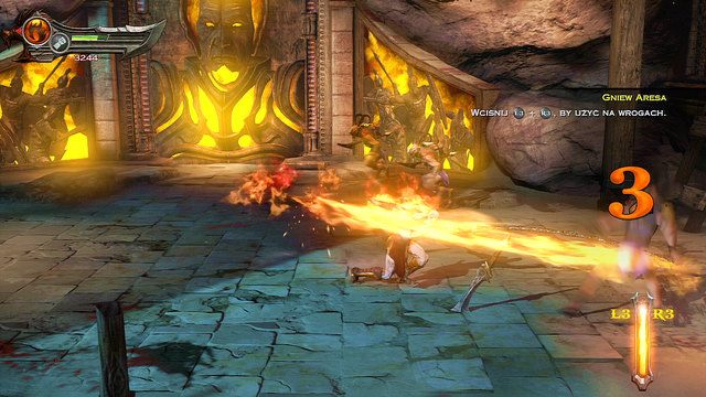 Skorzystaj z płomienia do nasączenia swoich broni ogniem - Ogień Aresa i młyńskie koło - God of War: Ascension - poradnik do gry