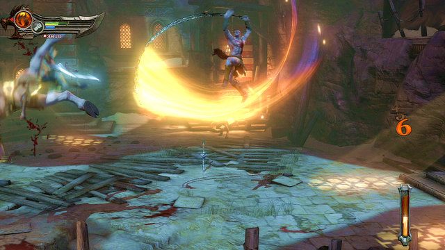 Następnie zajmij się wrogami walczącymi w zwarciu - Ogień Aresa i młyńskie koło - God of War: Ascension - poradnik do gry